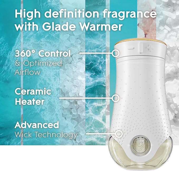 PlugIns Refills Air Freshener, Sky & Sea Salt, Scented and Essential Oils for Home and Bathroom, 0.67 Fl Oz, 10 Count