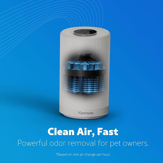 PM1005 Air Purifier with H13 True HEPA Filter, Covers Up to 850 Sq.Foot, 25db SilentClean 3-Stage HEPA Filtration System for