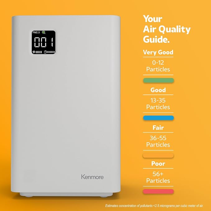 PM2010 Air Purifiers with H13 True HEPA Filter, Covers Up to 1200 Sq.Foot, 24db SilentClean 3-Stage HEPA Filtration System