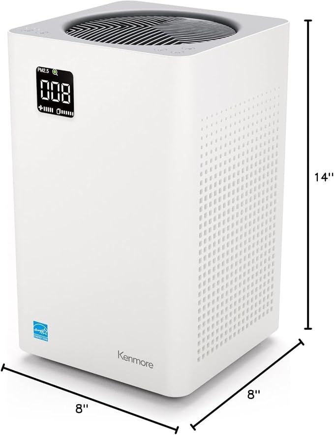 PM2010 Air Purifiers with H13 True HEPA Filter, Covers Up to 1200 Sq.Foot, 24db SilentClean 3-Stage HEPA Filtration System