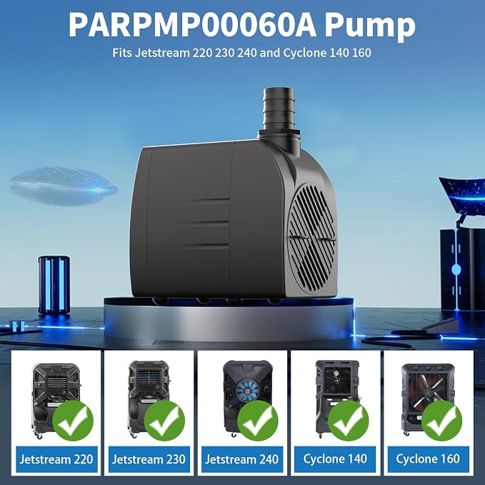 PMPR0006 Pump Replace PARPMP00060A The Cyclone 140 & 160 Portable Evaporative Coolers, alternate product view 2