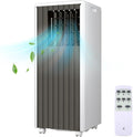 Portable 8000 BTU Air Conditioner with White Body and Black Nameplate, Cooling, Dehumidifying & Fan Functions, Ideal for
