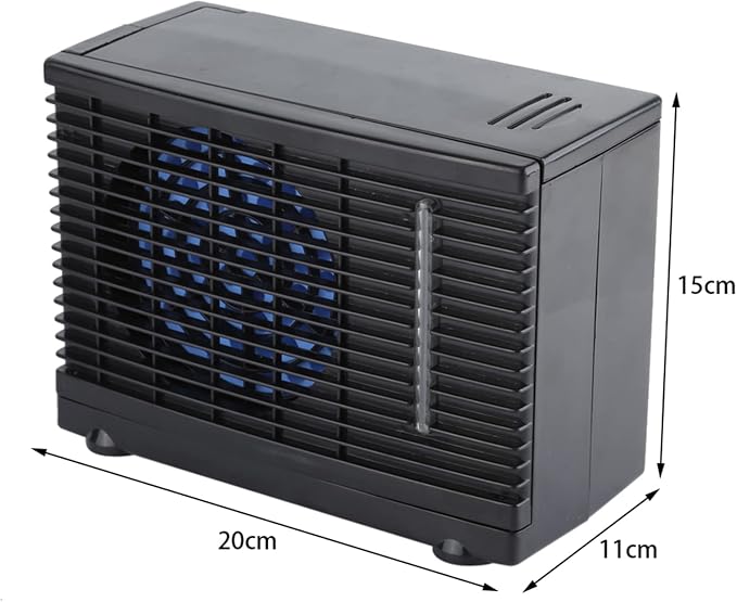 Portable AC for Car, Portable Air Conditioner DC 12V Car Truck Home 20 x 11 x 15cm 2 Speed Adjustable Mini Fan Small Air