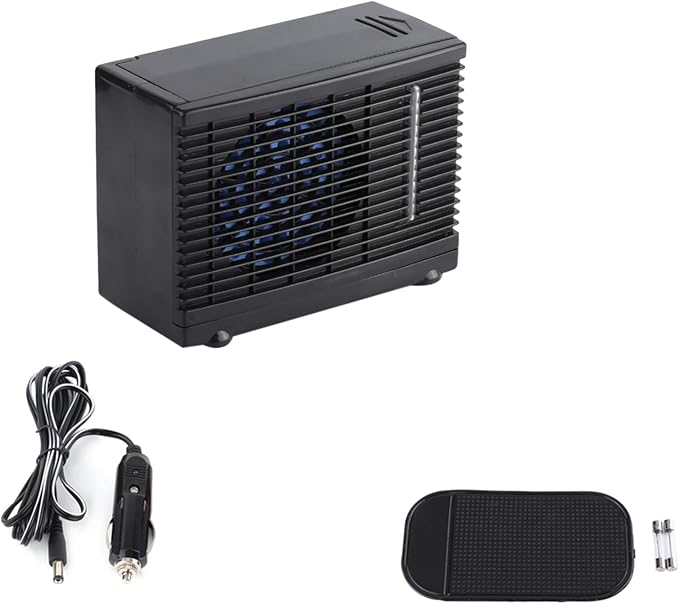 Portable AC for Car, Portable Air Conditioner DC 12V Car Truck Home 20 x 11 x 15cm 2 Speed Adjustable Mini Fan Small Air