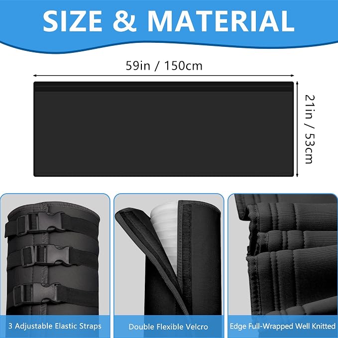 Portable AC Hose Insulation Sleeve - Insulated Wrap for 5"-5.9" Exhaust Hoses | 3 Adjustable Buckle Straps for Easy Install |