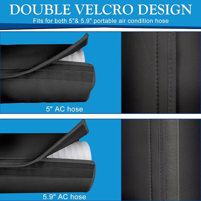 Portable AC Hose Insulation Sleeve,Portable Air Conditioner Hose Cover Wrap,Fits for 5" & 5.9" Diameter Exhaust