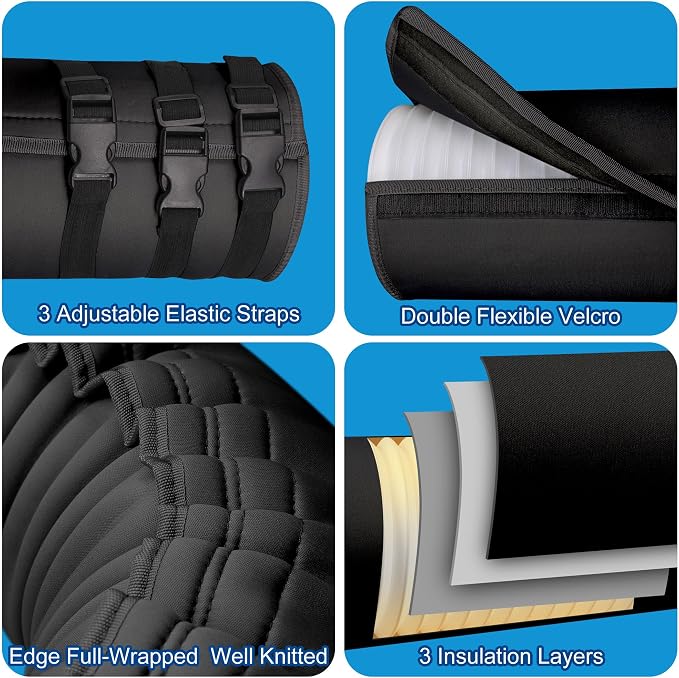 Portable AC Hose Insulation Sleeve,Portable Air Conditioner Hose Cover Wrap,Fits for 5" & 5.9" Diameter Exhaust