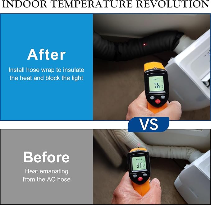 Portable AC Hose Insulation Sleeve,Portable Air Conditioner Hose Cover Wrap,Fits for 5" & 5.9" Diameter Exhaust