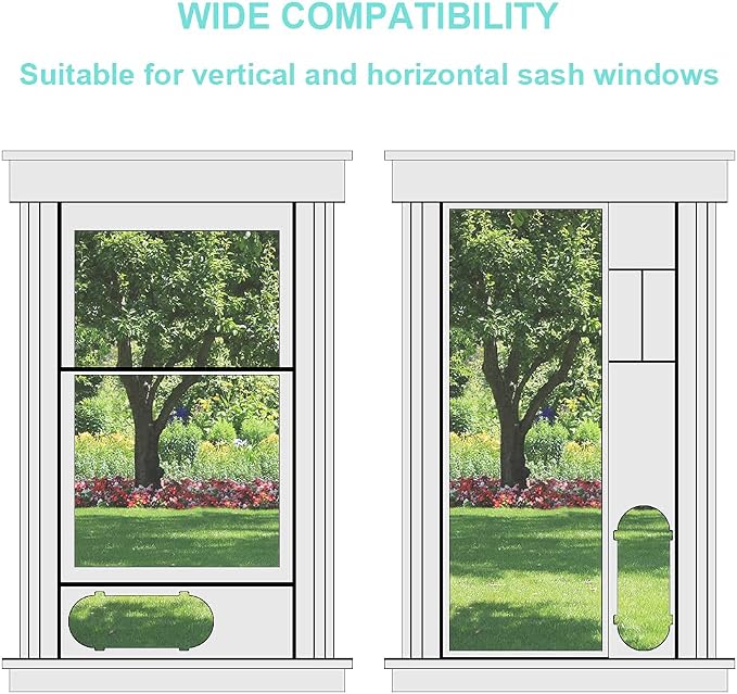 Portable AC Window Slide Kit with Exhaust Hose, Adjustable Window Seal for Air Conditioner Unit, Universal Sliding AC Vent