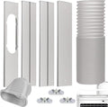 Portable AC Window Vent Kit with 5.9" Exhaust Hose Universal Portable Air Conditioner Window Seal Kit Adjustable 59 Inch
