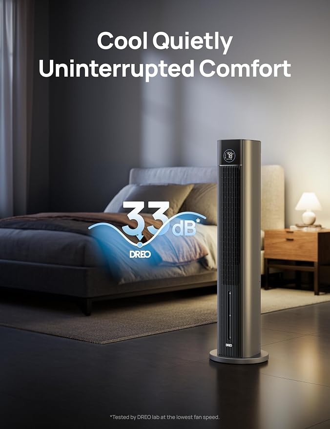 Portable Air Conditiioner, 43" Cooling Fans That Blow Cold Air 2025 Upgraded, Evaporative Air Cooler, Quiet 85° Oscillating