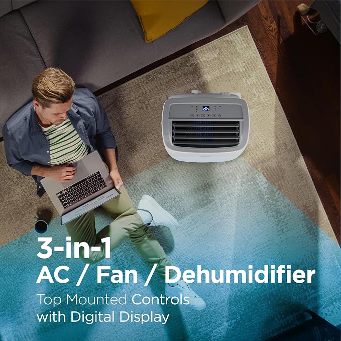 Portable Air Conditioner, 10,000 BTU (6,300 BTU SACC) for Rooms up to 450 Sq., alternate product view 4