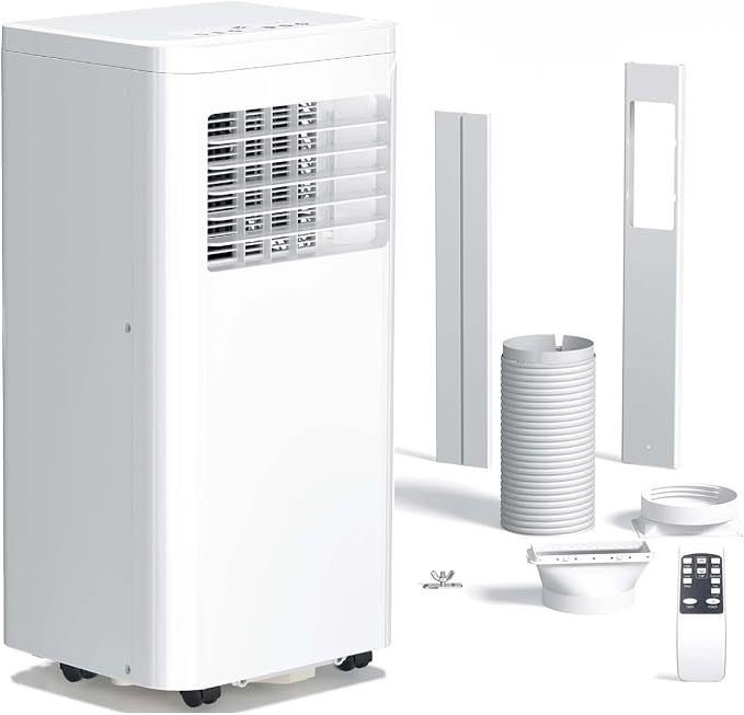 Portable Air Conditioner 10,050 BTU for Rooms up to 550 Sq. Ft, 4 Modes Portable AC Unit with Cooling, Dehumidifier, Fan &
