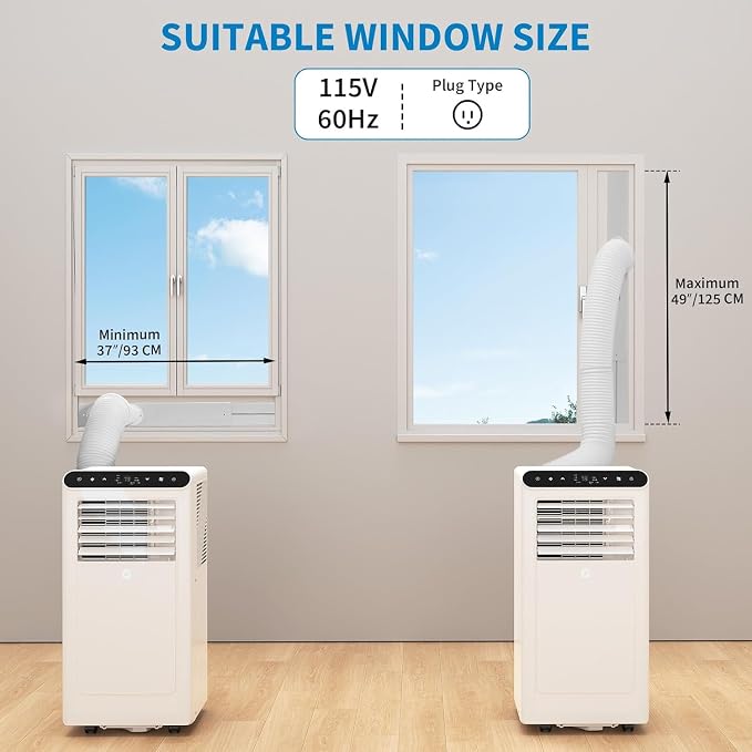 Portable Air Conditioner 10000 BTU, 4-in-1 AC Unit with Cooling Dehumidifier Fan Sleep Mode, Quiet AC for 450 Sq.Ft.