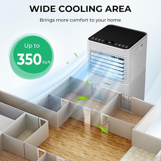 Portable Air Conditioner, 10000 BTU AC Cooling for Room Spaces up to 350sq.ft, with Remote Control, alternate product view 2