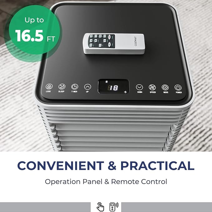 Portable Air Conditioner, 10000 BTU AC Cooling for Room Spaces up to 350sq.ft, with Remote Control, alternate product view 4