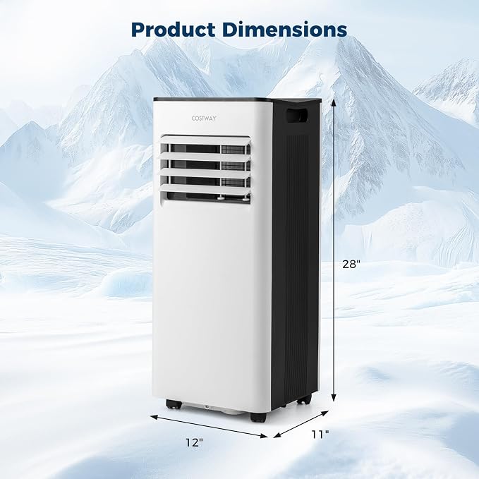 Portable Air Conditioner, 10000 BTU AC Unit for up to 450 sq.ft, with Dehumidifier, Fan, Remote Control,Window Kit