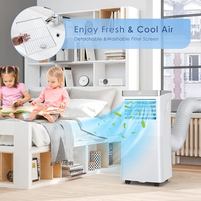 Portable Air Conditioner, 10000 BTU Air Cooler with Fan & Dehumidifier Mode for Rooms up to 350 Sq.Ft, alternate product view