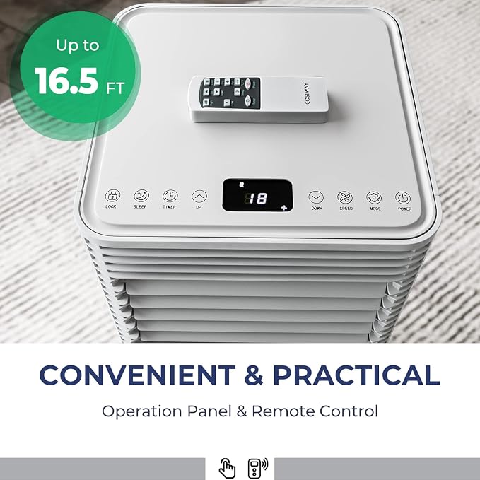 Portable Air Conditioner, 10000BTU AC Cooling for Room Spaces up to 350sq.ft, with Remote Control, alternate product view 4