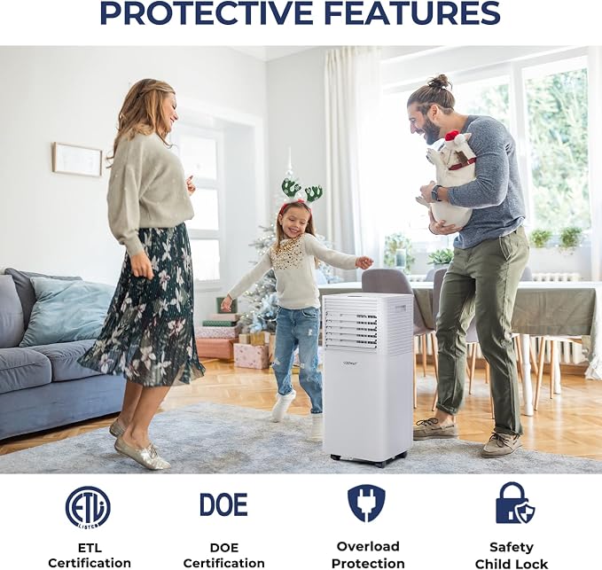 Portable Air Conditioner, 10000BTU AC Cooling for Room Spaces up to 350sq.ft, with Remote Control, alternate product view 8