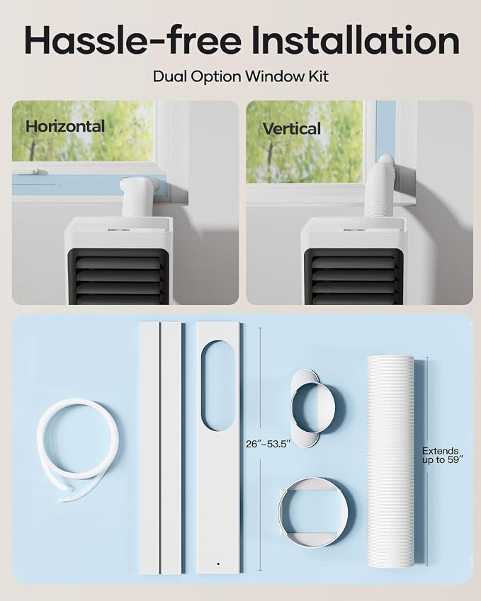 Portable Air Conditioner 12000 BTU 5 in 1 Wifi Smart, APP & Remote Control, Cooling Dehumidifier Fan Sleep Mode, 24H, Window