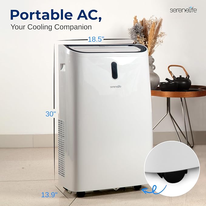 Portable Air Conditioner, 14000 BTU (ASHRAE) Compact Home A/C Cooling Unit with Built-in Dehumidifier and Fan Modes, Energy