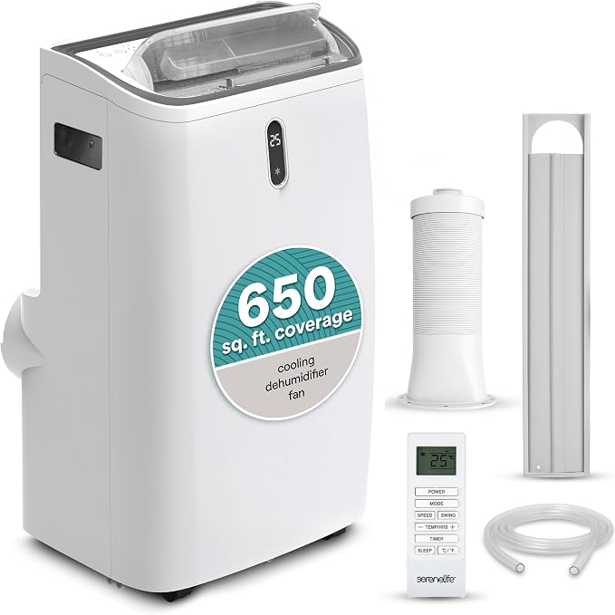 Portable Air Conditioner, 14000 BTU (ASHRAE) Compact Home A/C Cooling Unit with Built-in Dehumidifier and Fan Modes, product