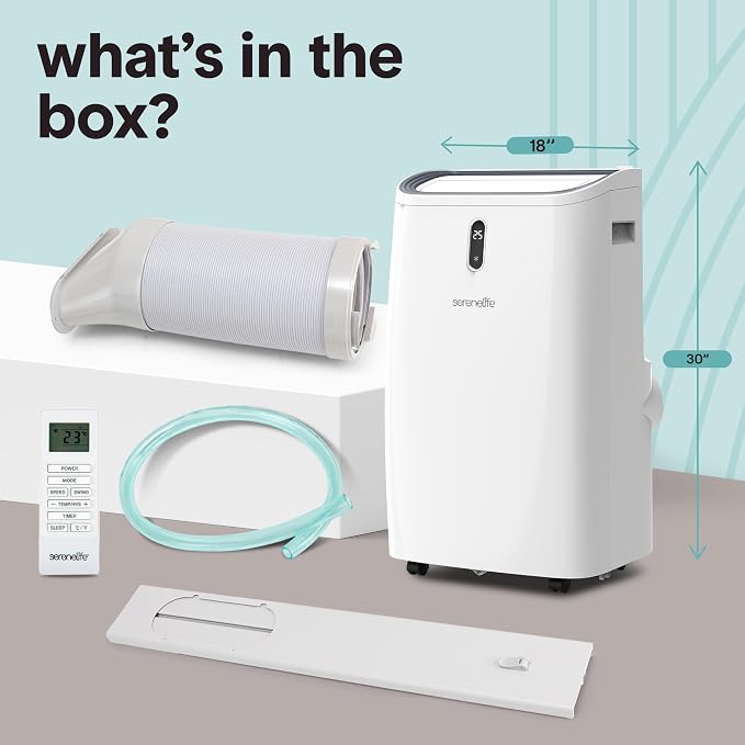 Portable Air Conditioner, 14000 BTU (ASHRAE) Compact Home A/C Cooling Unit with Built-in Dehumidifier and Fan Modes