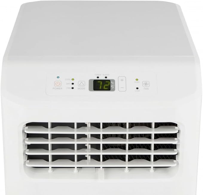 Portable Air Conditioner 5000-BTU DOE (115-Volt) White Vented, Remote control, Cools 150-sq ft, 24 Hour Timer, 3-modes