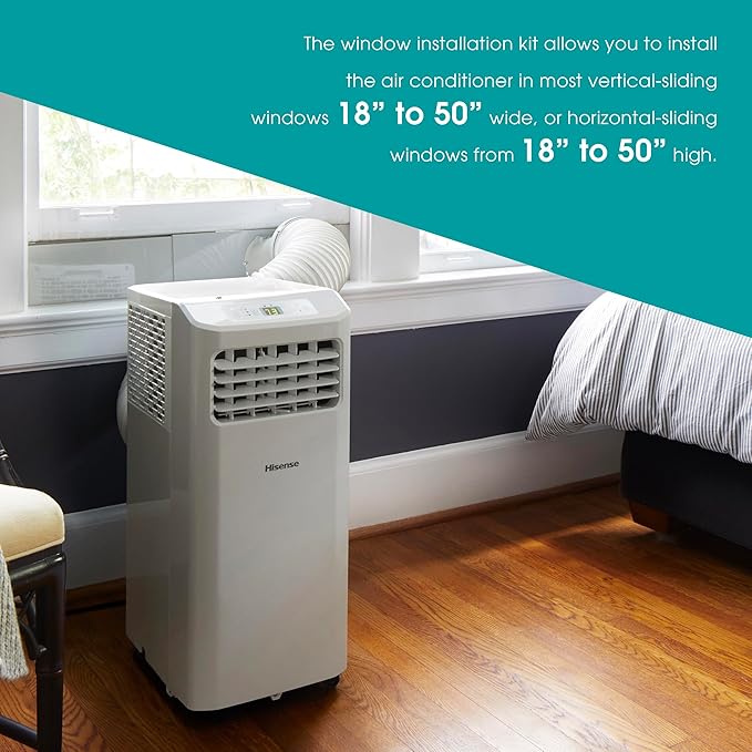 Portable Air Conditioner 6,000 BTU Cooling Dehumidifier Fan for Smaller Room up to 250 sq ft, Remote Control, White