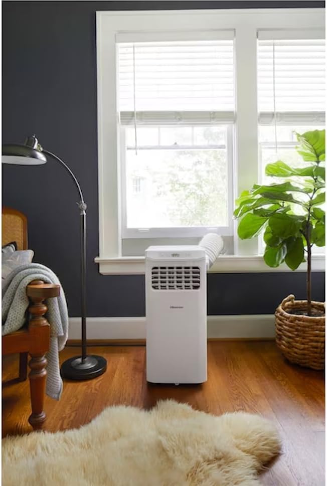Portable Air Conditioner 6,000 BTU Cooling Dehumidifier Fan for Smaller Room up to 250 sq ft, Remote Control, White