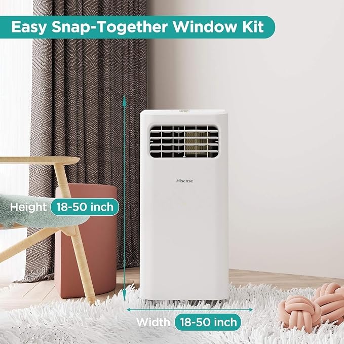 Portable Air Conditioner 6,000 BTU Cooling Dehumidifier Fan for Smaller Room up to 250 sq ft, Remote Control, White