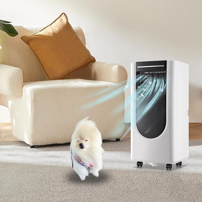 Portable Air Conditioner 8,000 BTU ASHARE(5,000 BTU SACC), Portable AC Cool Rooms up to 250 Sq.Ft, 3-in-1 AC Unit with Remote