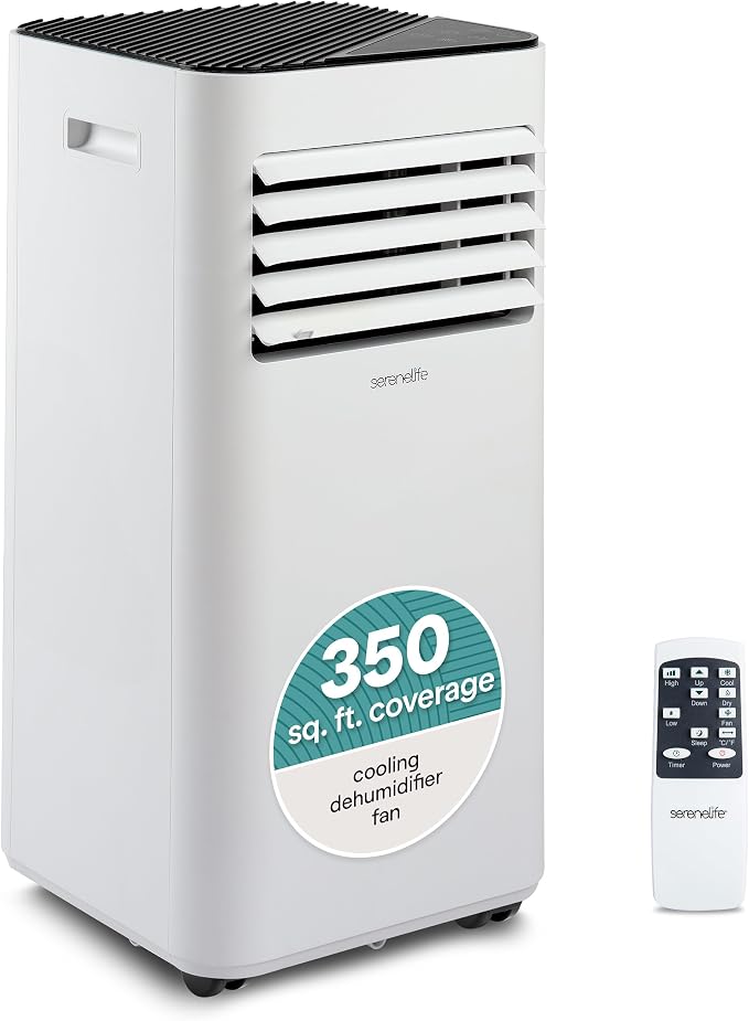 Portable Air Conditioner 8,000 BTU with Built-in Dehumidifier - Portable AC unit for rooms up to 350 sq ft - Small AC Unit