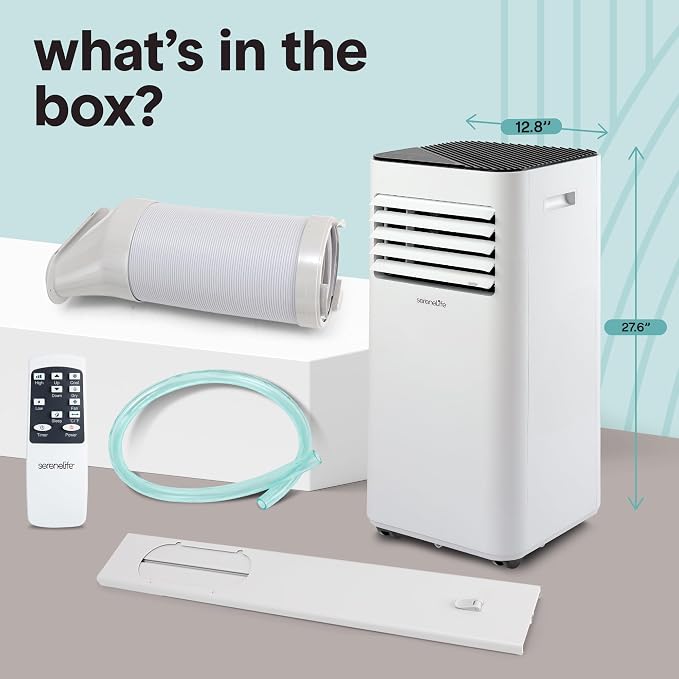 Portable Air Conditioner 8,000 BTU with Built-in Dehumidifier - Portable AC unit for rooms up to 350 sq ft - Small AC Unit
