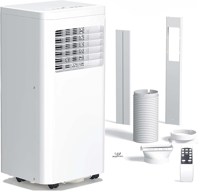 Portable Air Conditioner 8,050 BTU for Rooms up to 450 Sq. Ft, 4 Modes Portable AC Unit with Cooling, Dehumidifier, Fan &