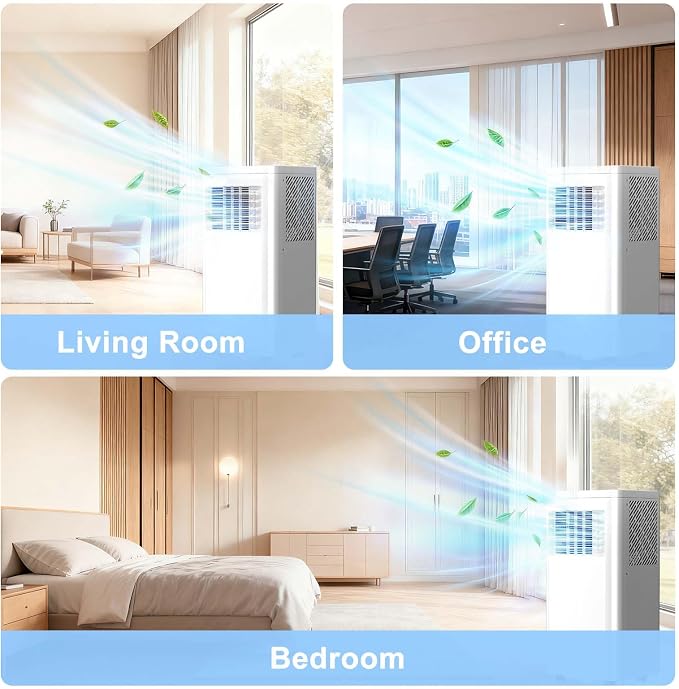 Portable Air Conditioner 8,050 BTU for Rooms up to 450 Sq. Ft, 4 Modes Portable AC Unit with Cooling, Dehumidifier, Fan &