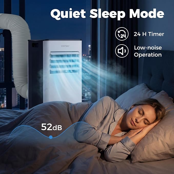 Portable Air Conditioner, 8000 BTU AC Unit for up to 350 sq.ft, with Dehumidifier, Fan, Remote Control,Window Kit
