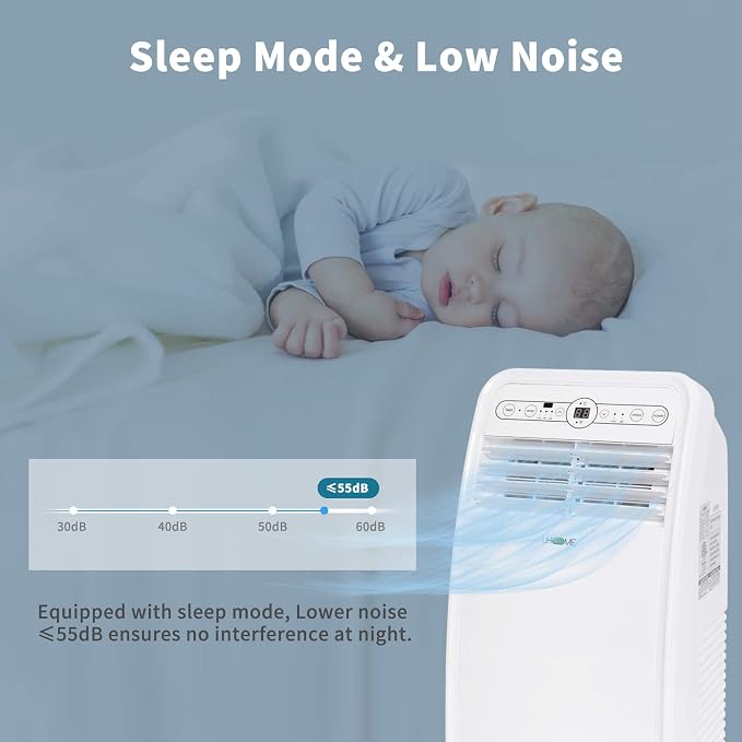 Portable Air Conditioner, 8000 BTU Compact AC Unit with Cooling, Dehumidifier, Fan, Remote Control and Window Mount Kit