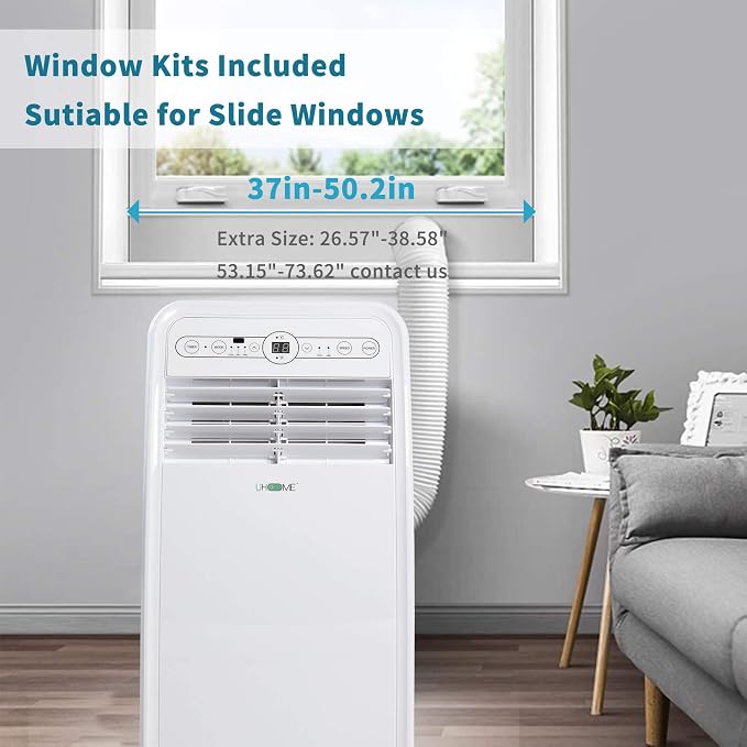 Portable Air Conditioner, 8000 BTU Compact AC Unit with Cooling, Dehumidifier, Fan, Remote Control and Window Mount Kit