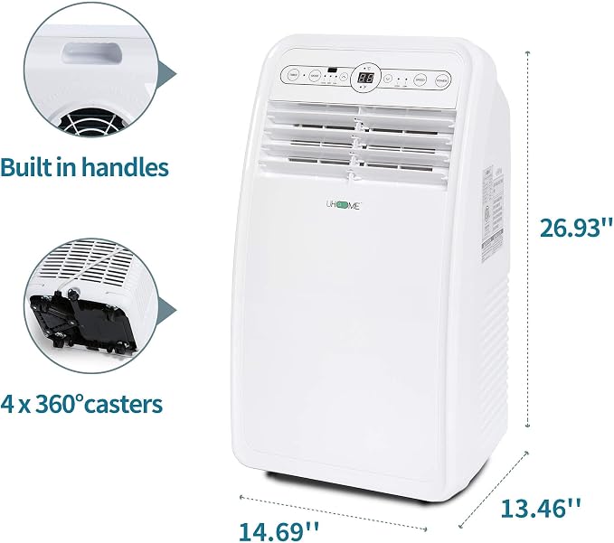 Portable Air Conditioner, 8000 BTU Compact AC Unit with Cooling, Dehumidifier, Fan, Remote Control and Window Mount Kit