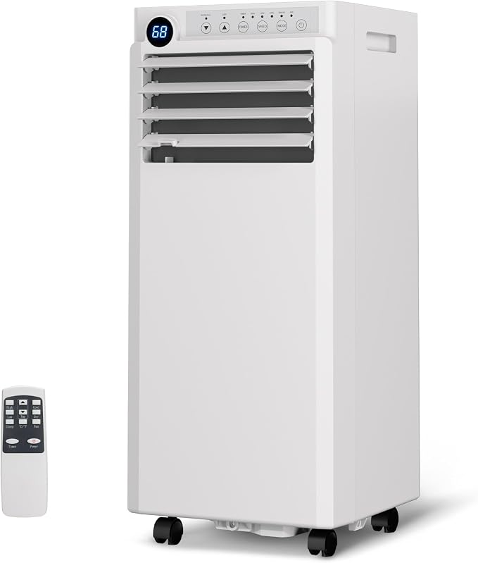 Portable Air Conditioner, 8000 BTU Small Portable AC Unit for Rooms to 350 Sq. Ft. with Cooling, Dehumidifier & Fan Modes