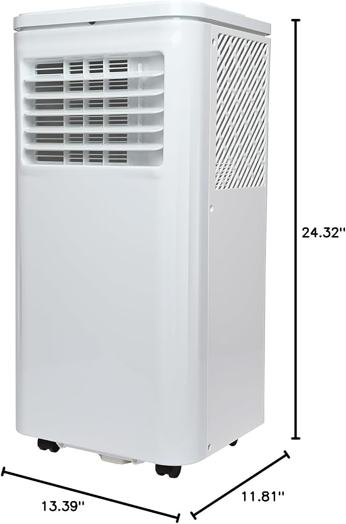 Portable Air Conditioner, 8000 BTU Smart Cooling for 450 Sq. Ft., Dehumidifier & Fan Modes, Easy Install, Mobile AC Unit for