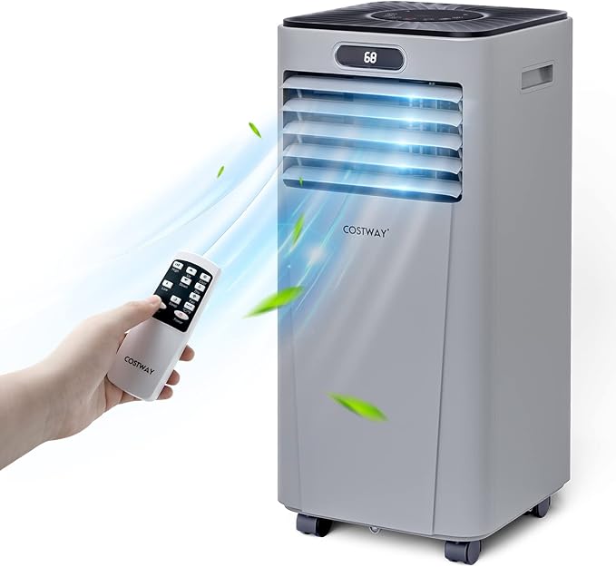 Portable Air Conditioner, 8000BTU AC Unit with Drying, Fan, Sleep Mode, 24H Timer, Remote Control, Cools Room up to 230 Sq.