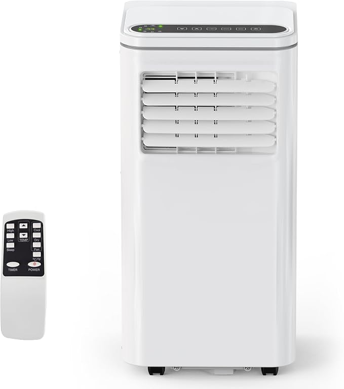 Portable Air Conditioner, Air Conditioners 10,000 BTU 3-IN-1 Quiet AC Unit with Dehumidifier, Fan, Auto Modes, Standing AC