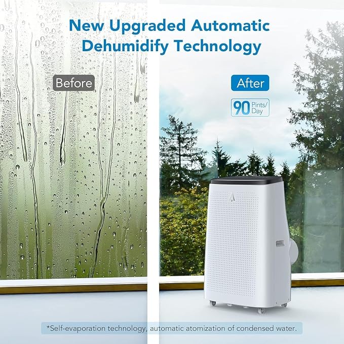 Portable Air Conditioner, Energy Efficient 14000 BTU AC, Window Kit & 24H Timer, Dehumidifier & Fan Modes, alternate product