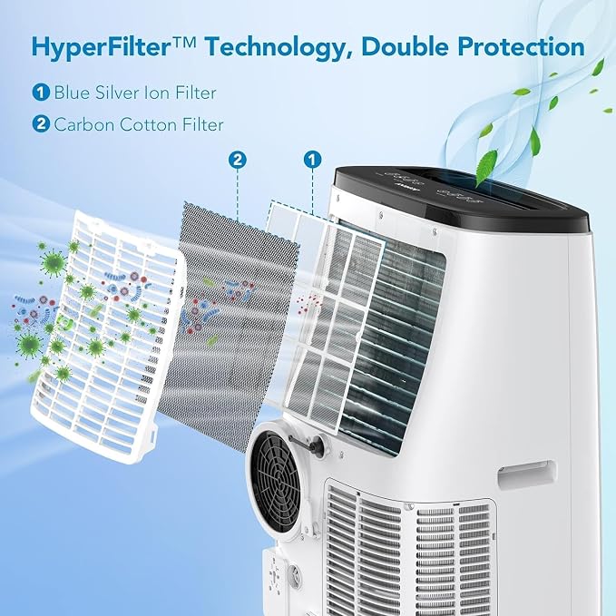 Portable Air Conditioner, Energy Efficient 14000 BTU AC, Window Kit & 24H Timer, Dehumidifier & Fan Modes, alternate product