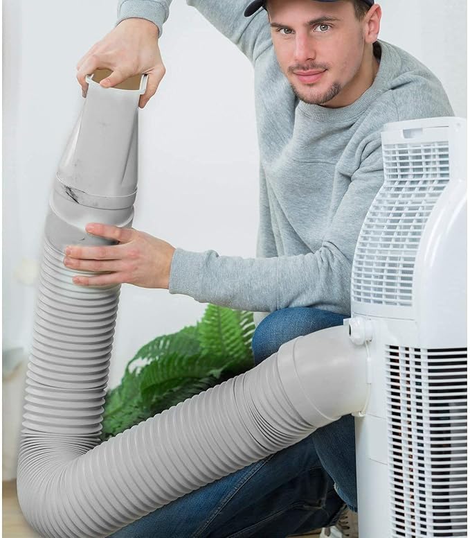 Portable Air Conditioner Exhaust Hose. AC Vent Hose with 5.9"/15CM Diameter, Anti-Clockwise Thread & Length up to 78.7"