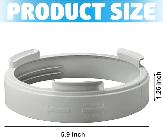 Portable Air Conditioner Exhaust Hose Coupler 5.9 Inch AC Exhaust Hose Window Adapter Round Connector AC Unit Tube Connector