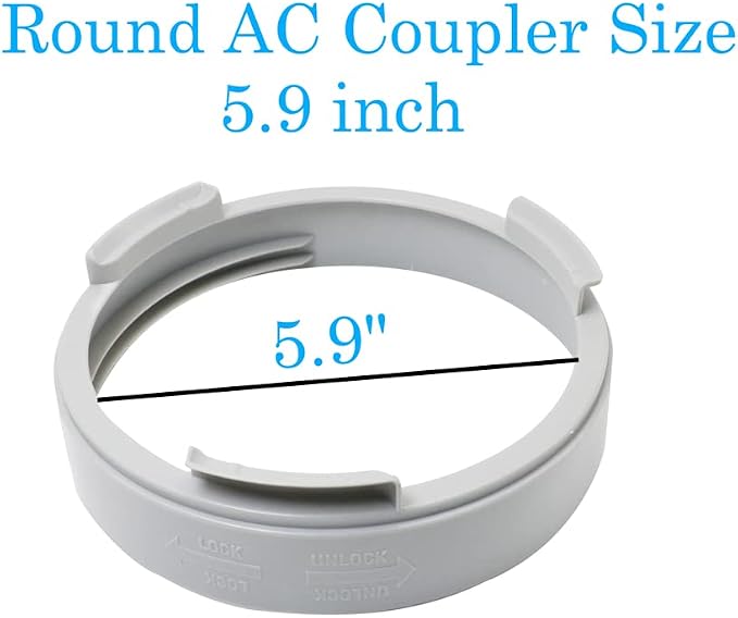 Portable Air Conditioner Exhaust Hose Coupler Window Adapter A/C Connector, 5.9 inch Suit for Air Conditioning Exhaust Port
